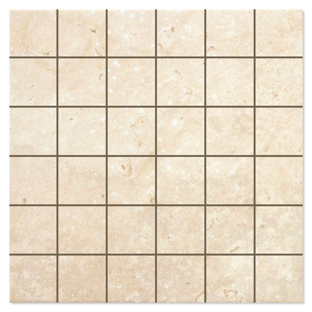 Mosaik Klinker Stenhamra Beige Mat 30x30 (5x5) cm